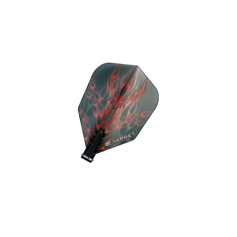 Target Vision Dart Flights – Shape Black Red & Orange Flames
