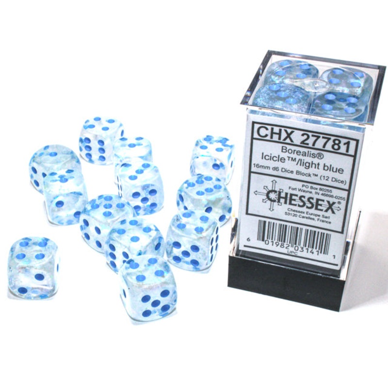 BOREALIS 12D6 ICICLE/LIGHT BLUE 16MM LUMINARY
