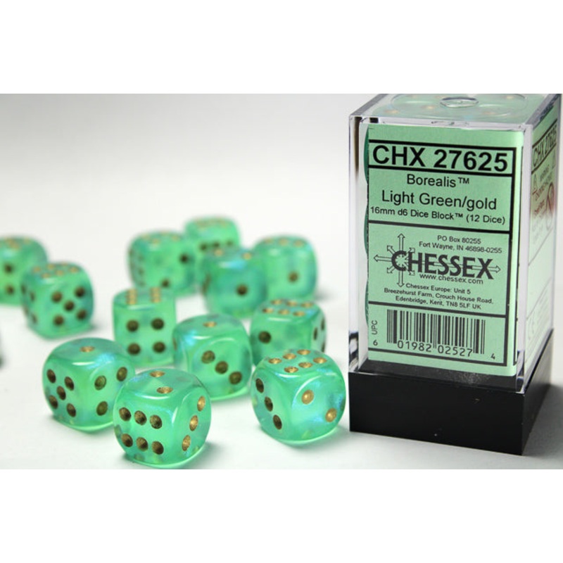 BOREALIS 12D6 LIGHT GREEN/GOLD 16MM