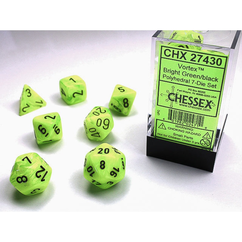 VORTEX 7-DIE SET BRIGHT GREEN/BLACK