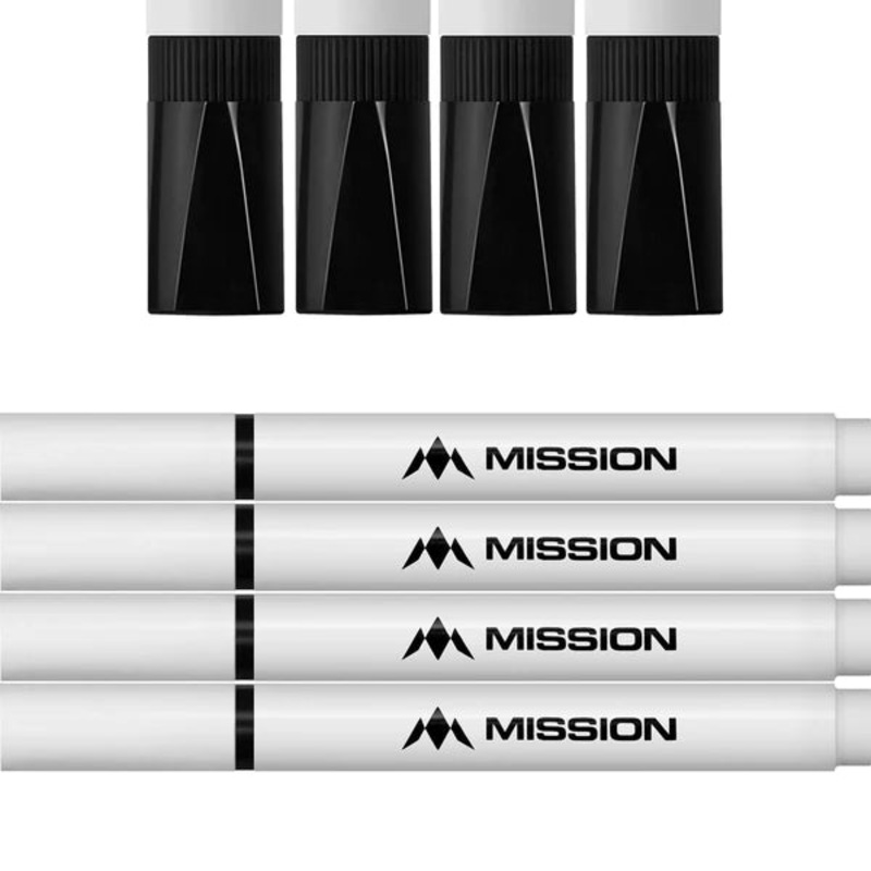 Mission Marker Pens – Dry Wipe – Pack 4 – Black