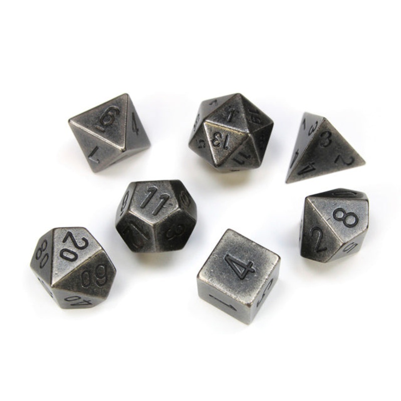 7 Piece Dark Metal Dice