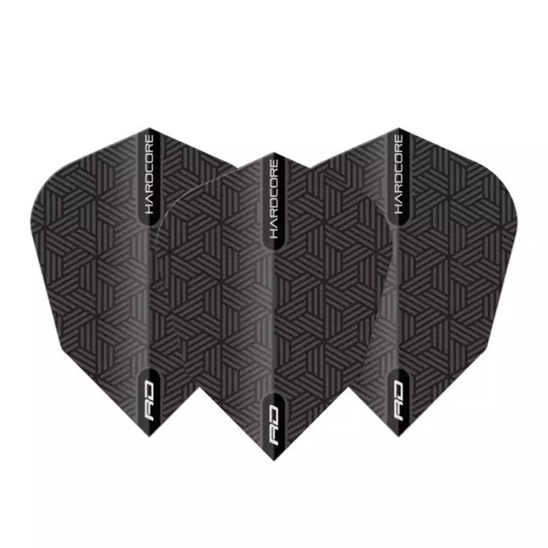 Hardcore V Standard Black Dart Flights