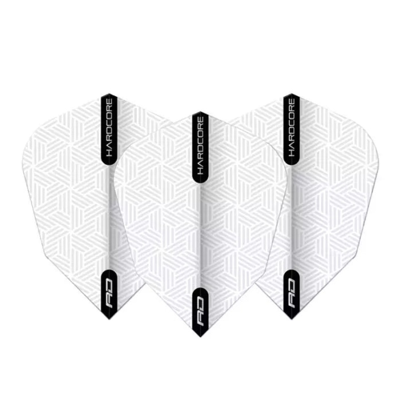 Hardcore V Standard White Dart Flights