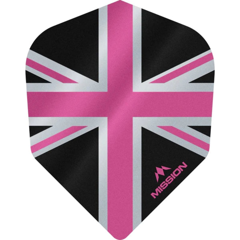 Mission Alliance Union Jack Dart Flights – No6 – Std – Black/Pink