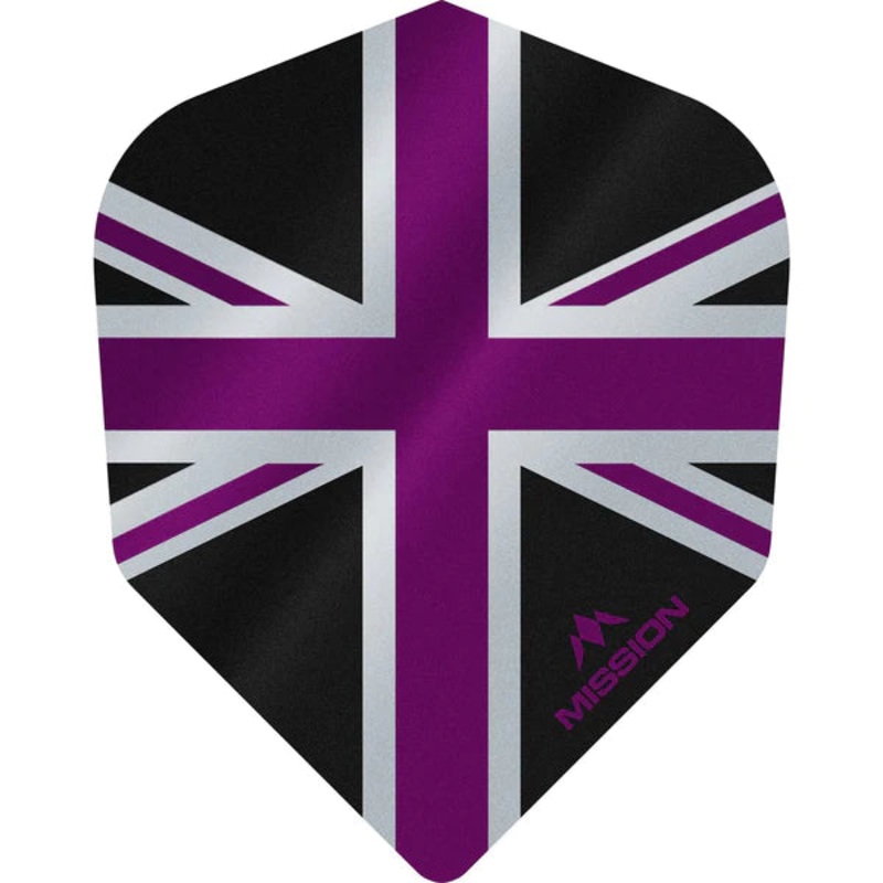 Mission Alliance Union Jack Dart Flights – No6 – Std – Black/Purple