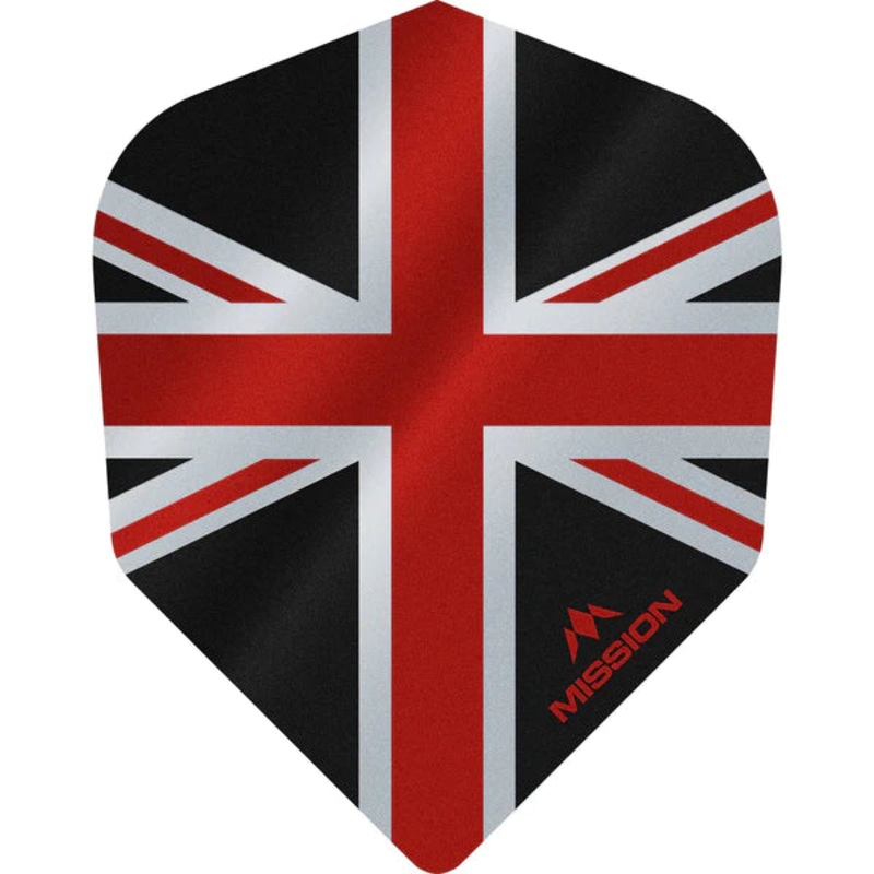 Mission Alliance Union Jack Dart Flights – No6 – Std – Black/Red