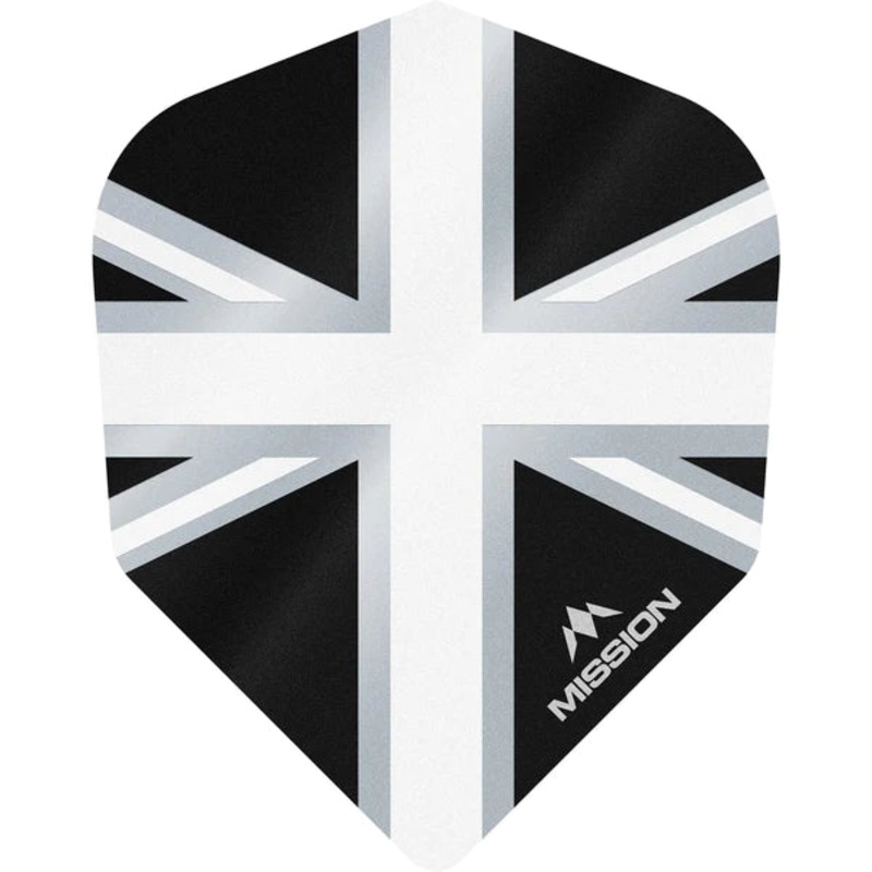 Mission Alliance Union Jack Dart Flights – No6 – Std – Black/White