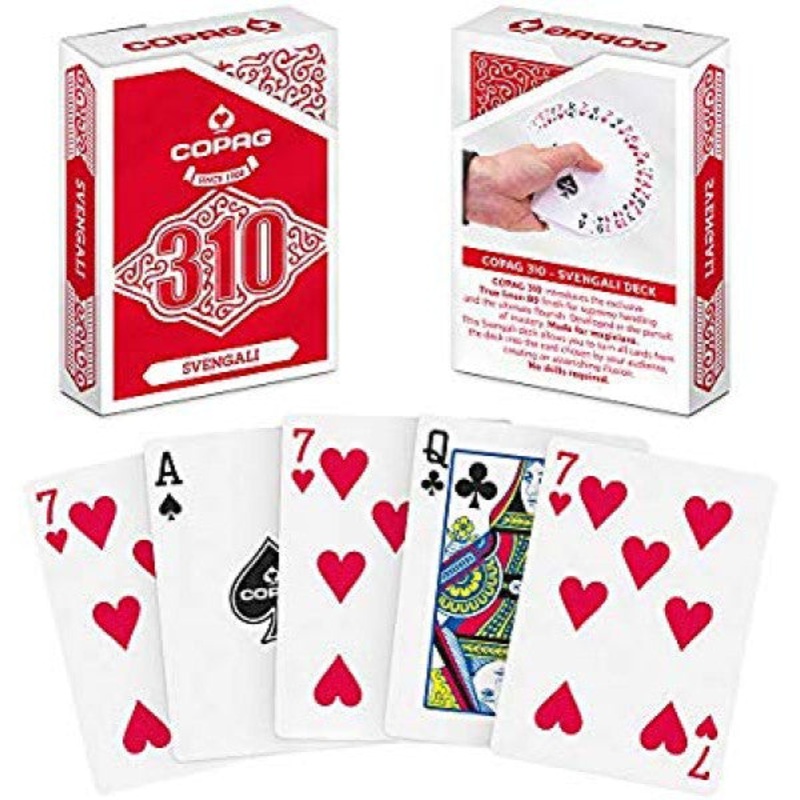 COPAG MAGIC SERIES – 310 Svengali Trick Playing Card Deck Paper Single Deck RED