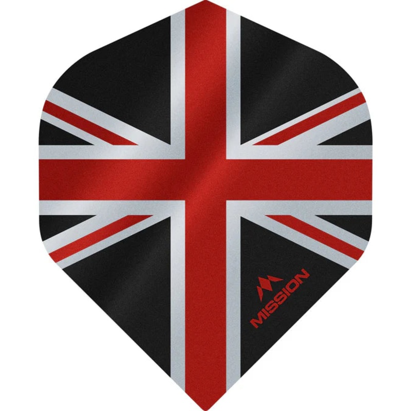 Mission Alliance Union Jack Dart Flights – No2 – Std – Black/Red