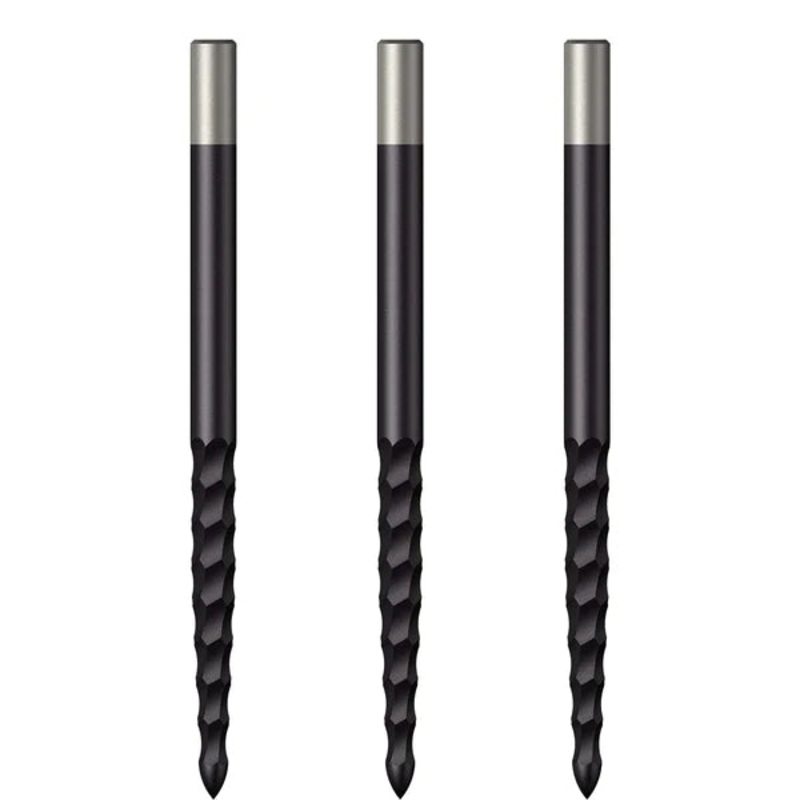 Mission Lunar FS Dart Points – Rough Cut – Black 40mm