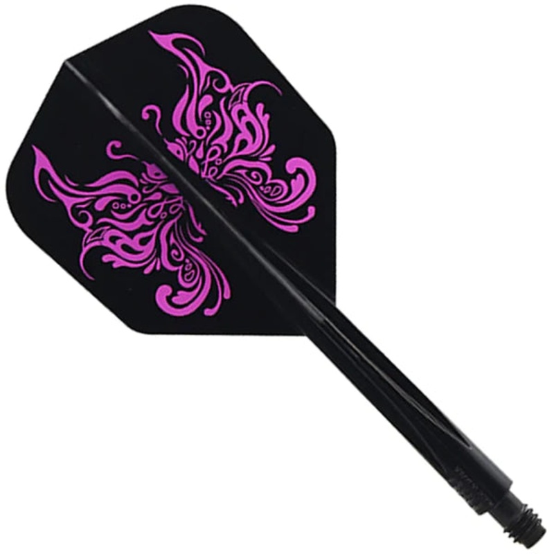 Condor AXE Dart Flights – Tribal Butterfly – Small – Clear Black-Short