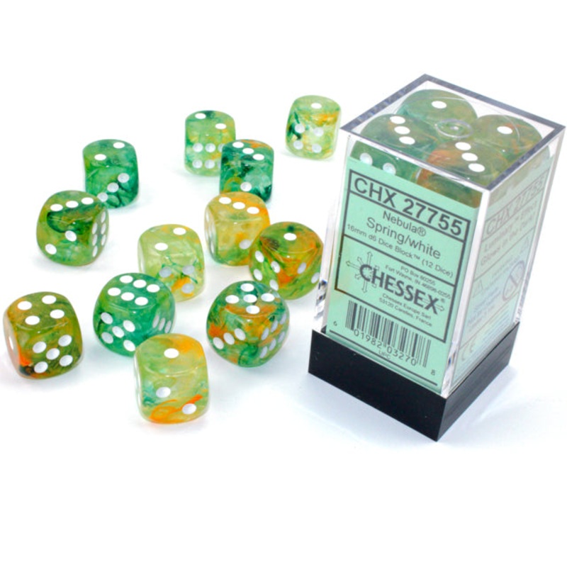 Nebula Dice: 12D6 Spring / White Luminary
