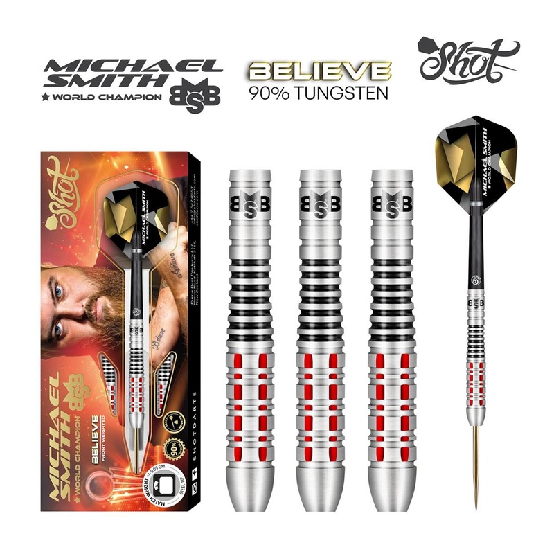 Shot Michael Smith Believe 22g 90% Tungtsen Darts