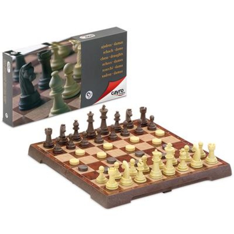Chess: Magnetic Chess & Draught Set Large – Cayro