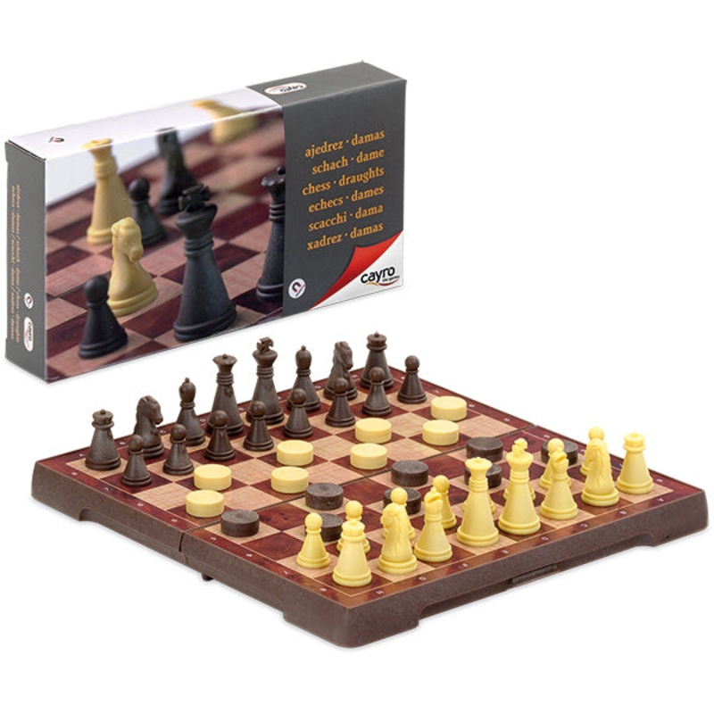Chess: Magnetic Chess & Draught Set Small – Cayro