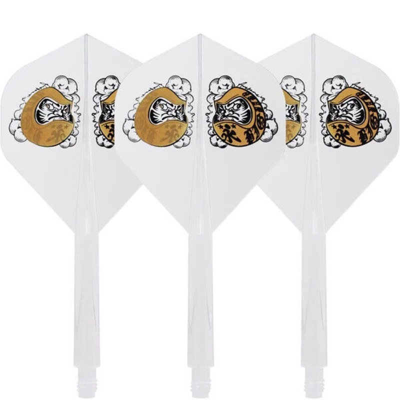 Condor AXE Dart Flights – Standard – Daruma Baby – Clear Gold- Medium