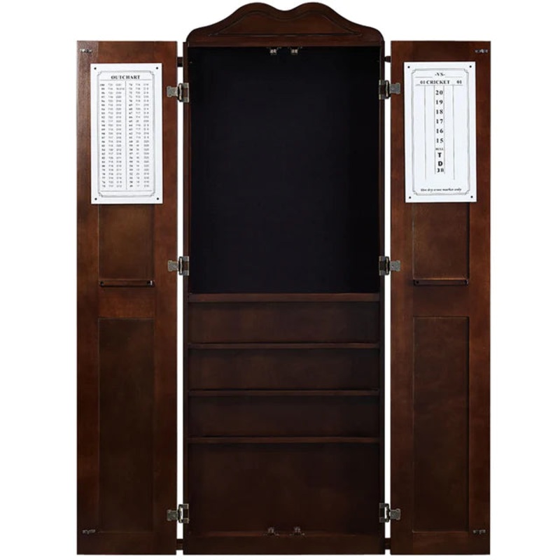 Dartboard Cabinet/Cue Holder-Cappaccino