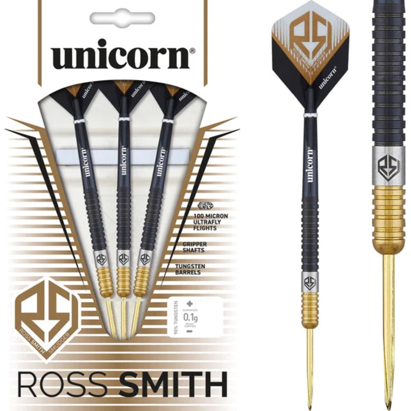 Ross Smith Darts -Smudger – Two Tone – Black & Gold 20g