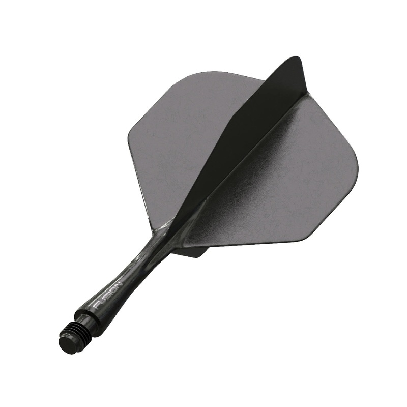 Winmau Fusion Integrated Flight & Shaft Black Medium