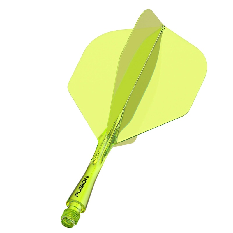 Winmau Fusion Integrated Flight & Shaft Fluoro Yellow Medium