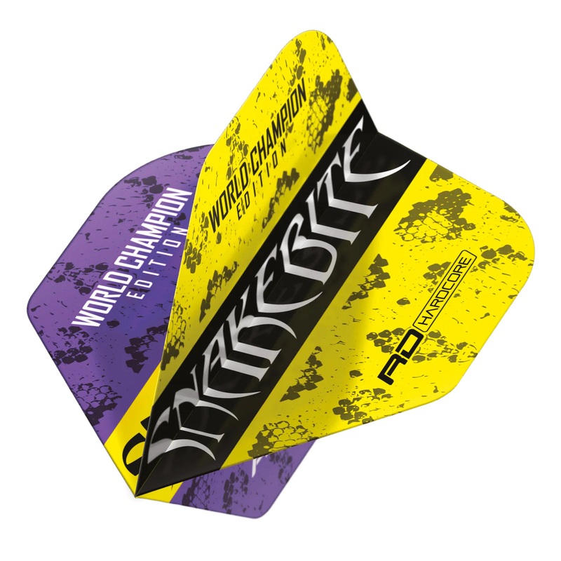 Peter Wright Purple and Yellow Yin Yang Standard Flights