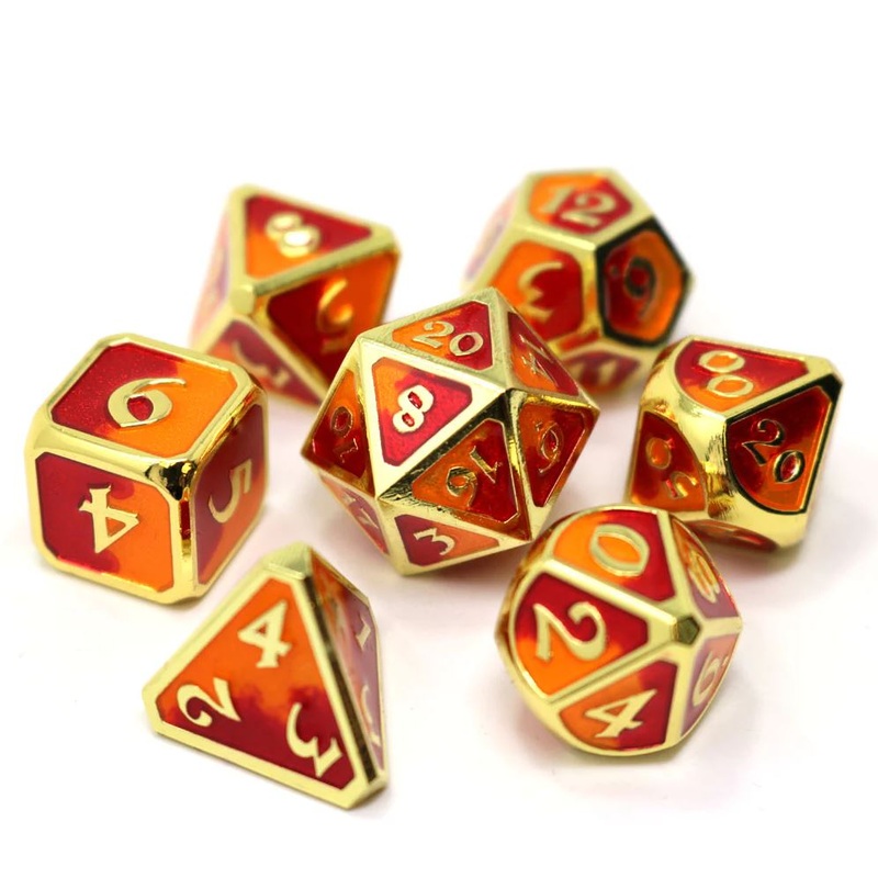 7 Pc Die Hard RPG Set: Mythica Spellbinder Phoenix