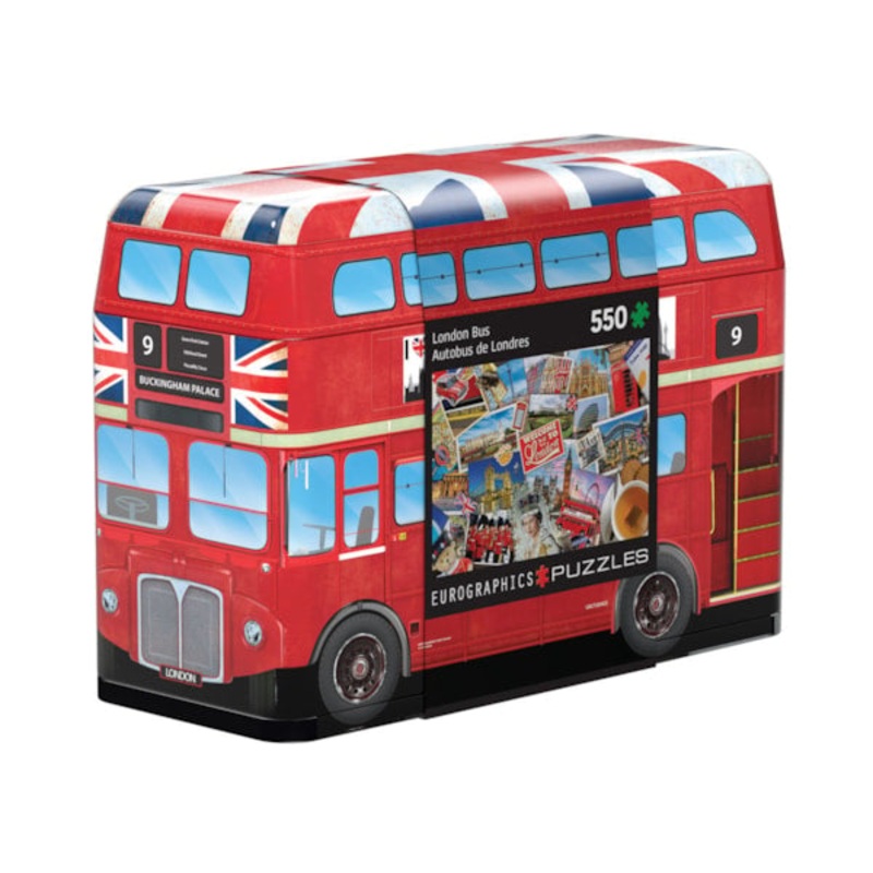 London Bus Shaped Tin 550-Piece Puzzle
