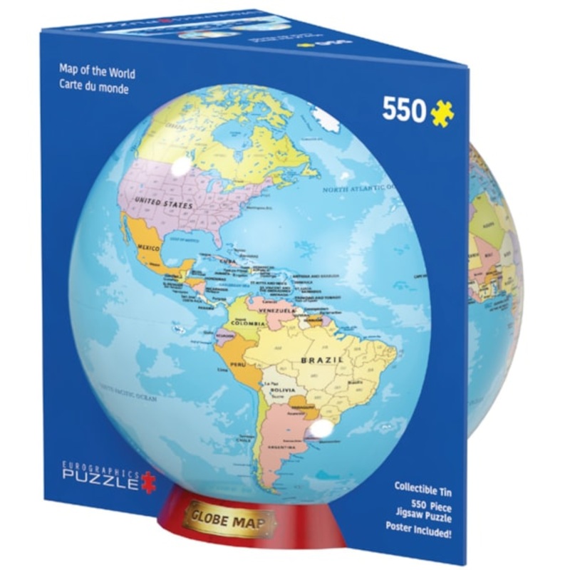Map of the World Tin 550-Piece Puzzle
