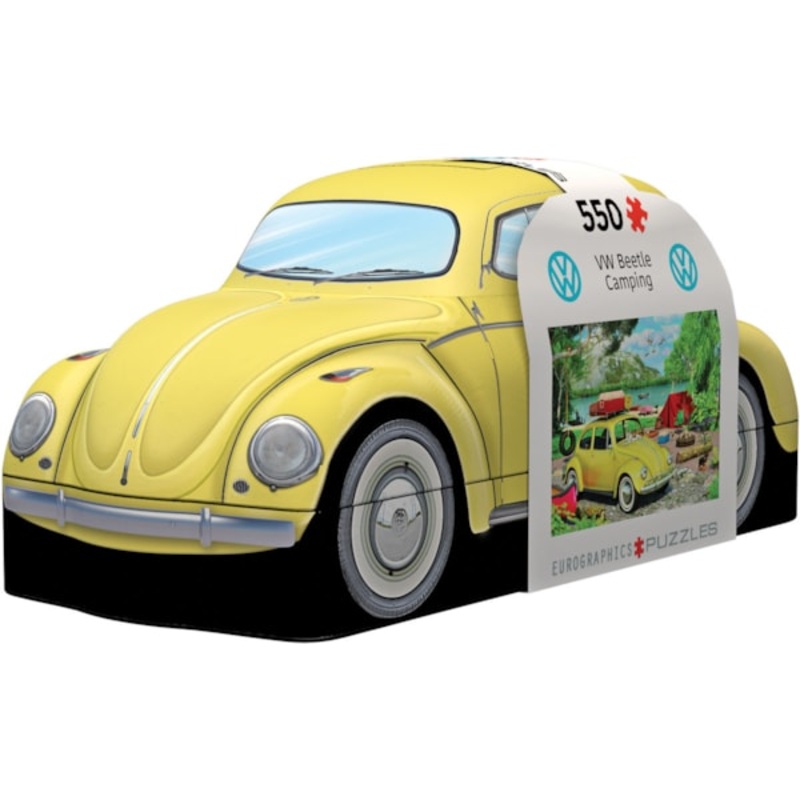 VW Beetle Camping Shaped Tin 550-Piece Puzzle