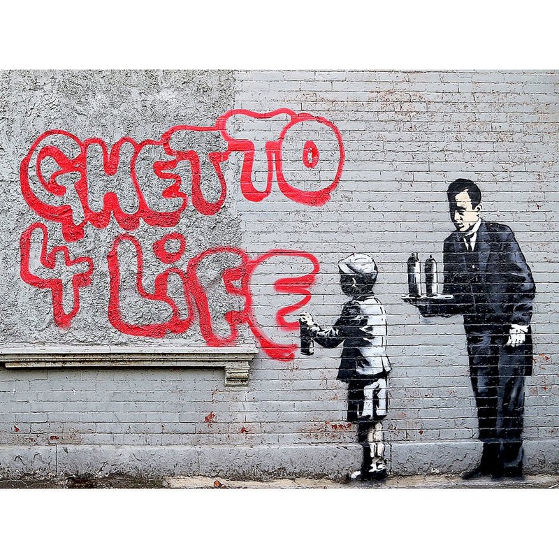 Jigsaw Puzzle: 1000pcs Urban Art Graffiti: Banksy Ghetto 4 Life