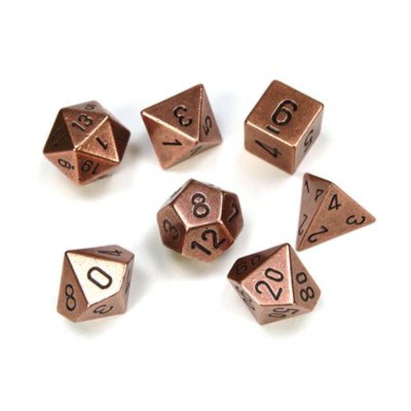 Metal Dice: 7pc Copper