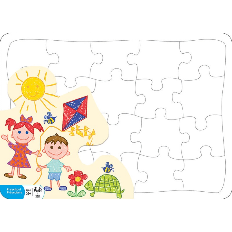 Kids: Create Your Own Puzzle – Cobble Hill 20 piece blank board Jigsaw Puzzle