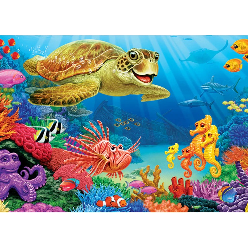 Undersea Turtle tray) | 35 Piece Jigsaw Tray