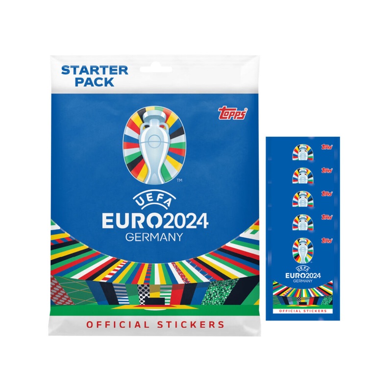 2024 TOPPS UEFA EURO STICKERS  MEGA STARTER PACK (ALBUM + 48 STICKERS)