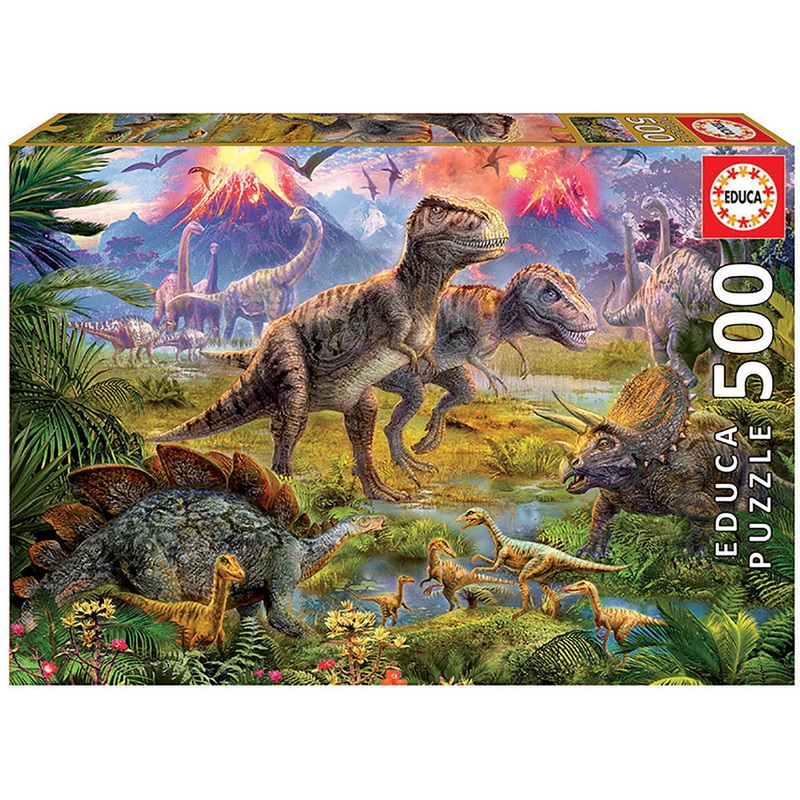 Educa Jigsaw Puzzle – Gathering of Dinosaurs 500pcs