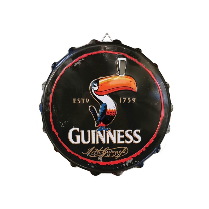 Guinness – Toucan Bottle Cap Metal Sign