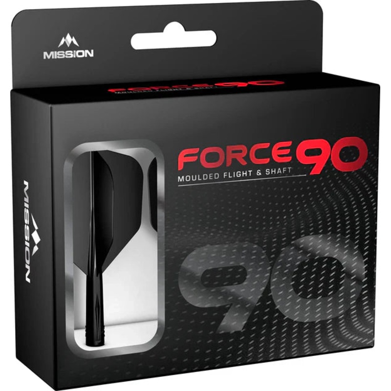 Mission Force 90 – New Moulded Flight & Shaft System – Black – No6 Medium