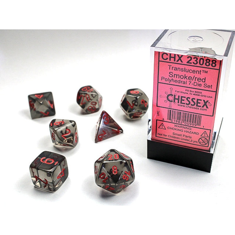 Related Products TRANSLUCENT 7-DIE SET SMOKE W/RED