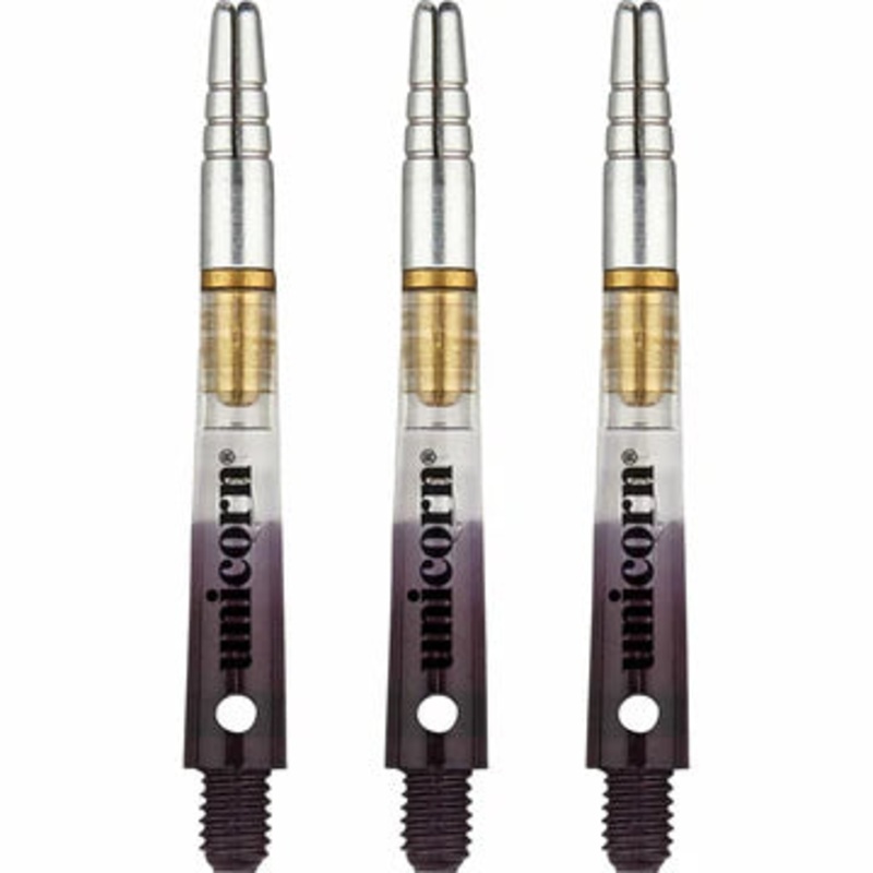 Unicorn Gripper 360 Spinning Two Tone Dart Shafts – Gradient Black  – Medium