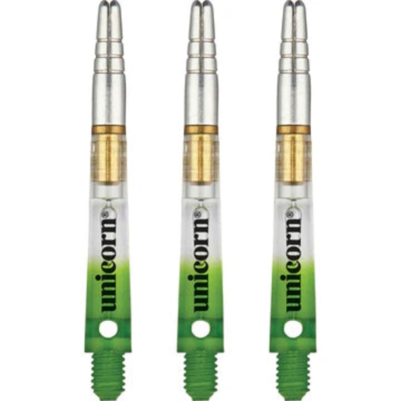 Unicorn Gripper 360 Spinning Two Tone Dart Shafts – Gradient Green  – Medium