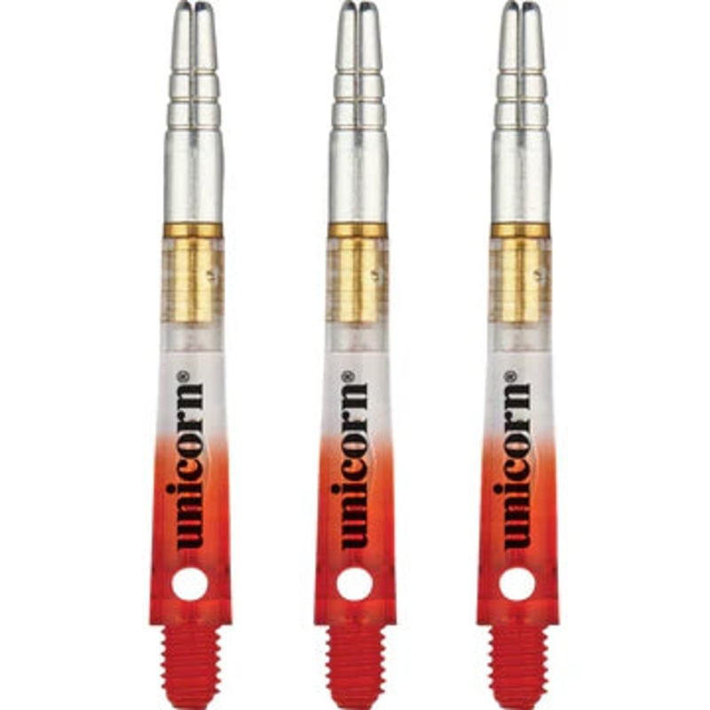 Unicorn Gripper 360 Spinning Two Tone Dart Shafts – Gradient Red  – Medium