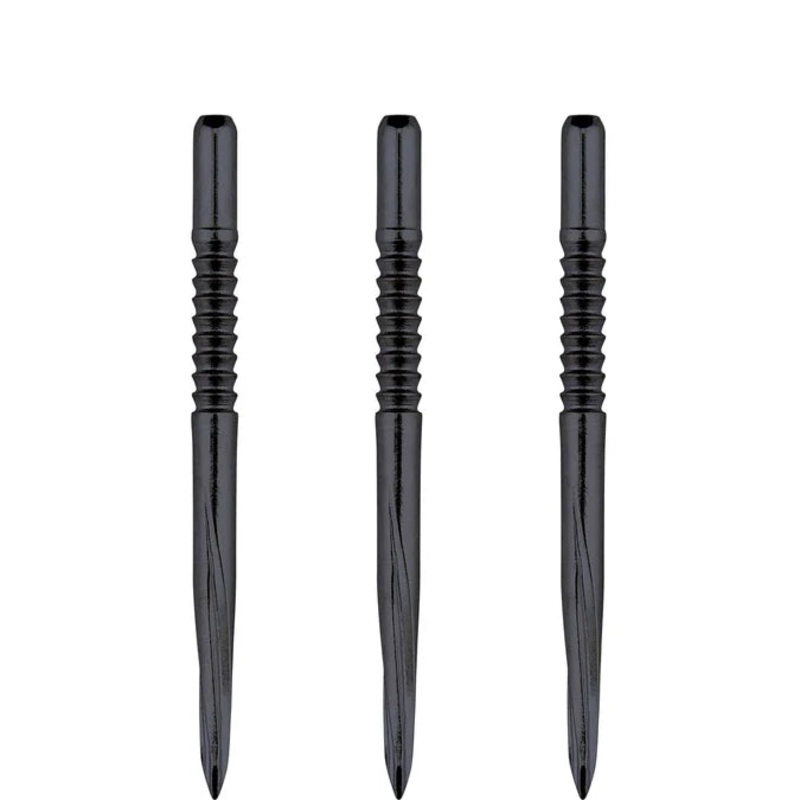 Unicorn Volute Dart Points – Steel Tip – Shark Fin – Black 39mm