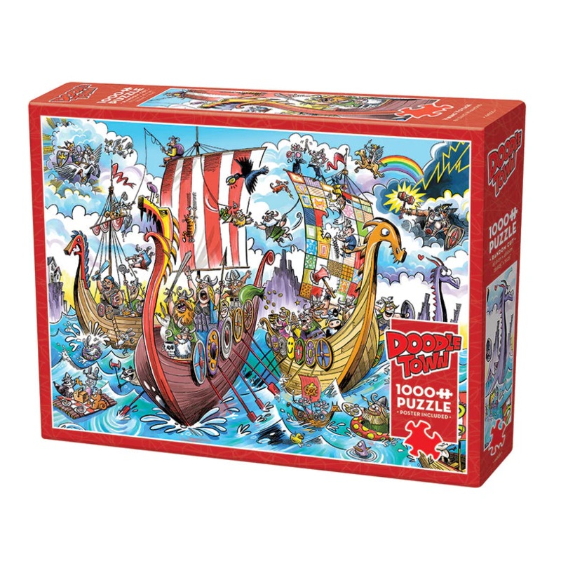 DoodleTown: Viking Voyage – Cobble Hill Jigsaw Puzzle 1000pcs