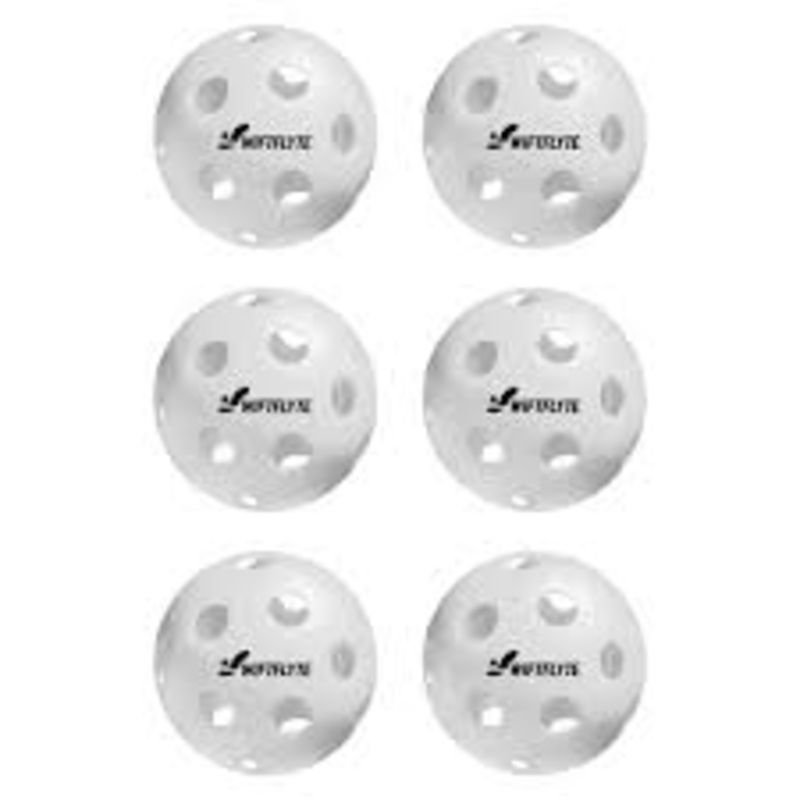 Pickleballs Multi-Surface – Swiftflyte  White 6 Pack
