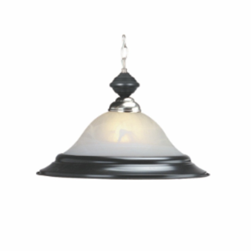 17″ PENDANT-MATTE BLACK/STAINLESS