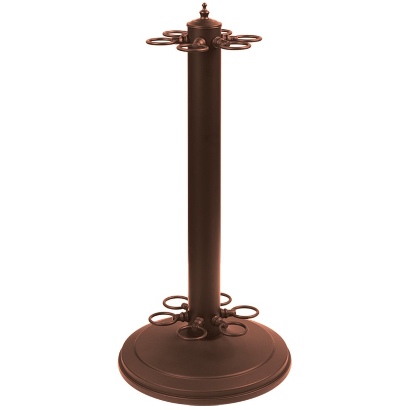 24″H POOL CUE HOLDER-CHESTNUT