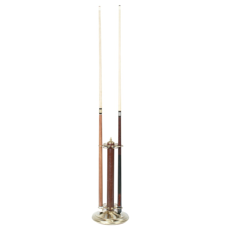 24″H POOL CUE HOLDER-LTHR BRN
