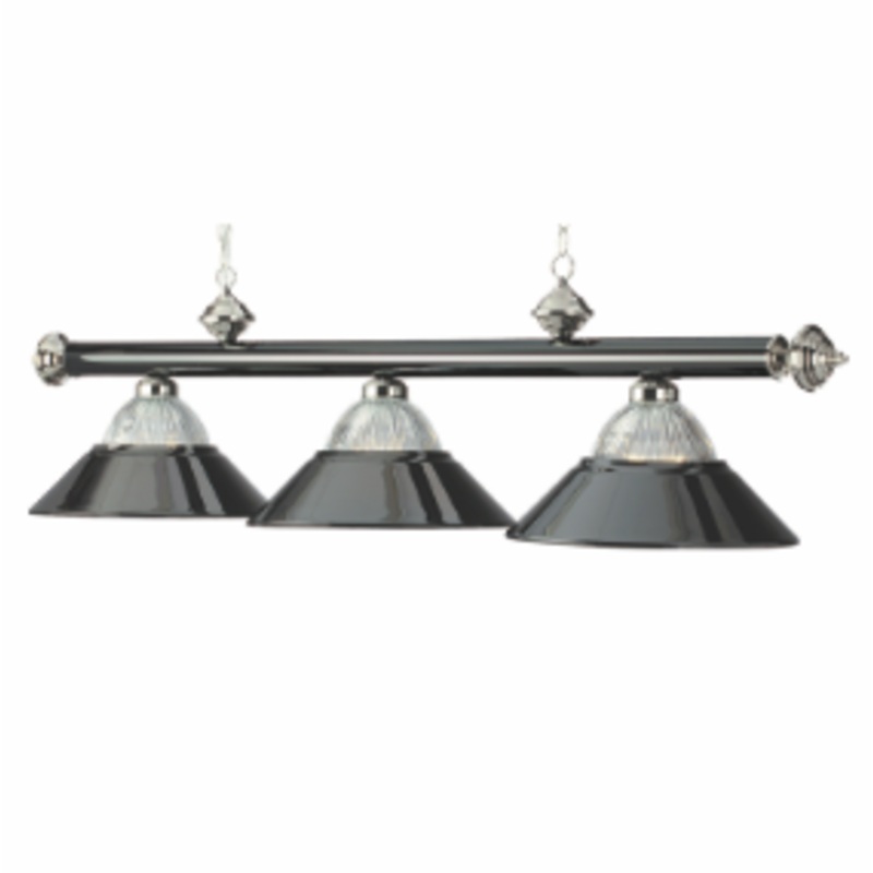3 LT-54″ BILLIARD LIGHT-BLACK CHROME & CHROME