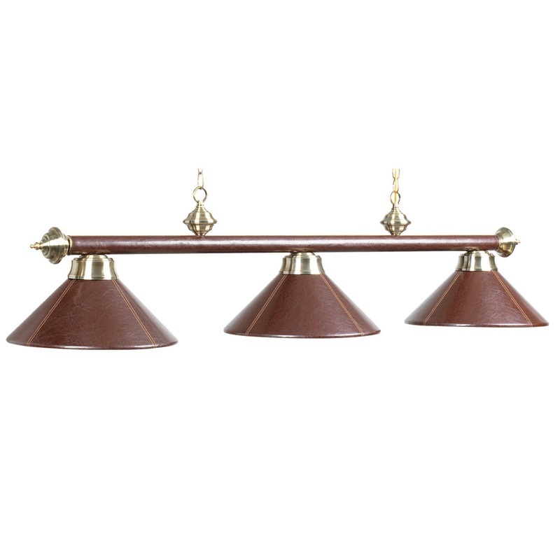 3 LT-54″ BILLIARD LIGHT-LEATHER/BROWN